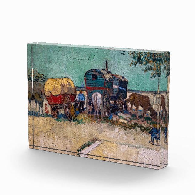 Vincent Van Gogh - Caravans, Gypsy Camp near Arles Photo Block (Right)