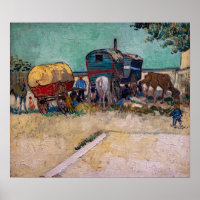 Vincent Van Gogh - Caravans, Gypsy Camp near Arles