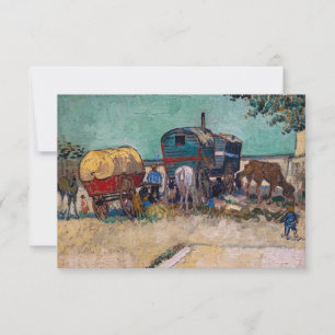Vincent van Gogh - Caravans, Gypsy Camp near Arles Thank You Card