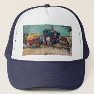 Vincent Van Gogh - Caravans, Gypsy Camp near Arles Trucker Hat