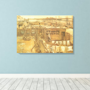 Vincent van Gogh - Carpenter's Yard and Laundry Canvas Print