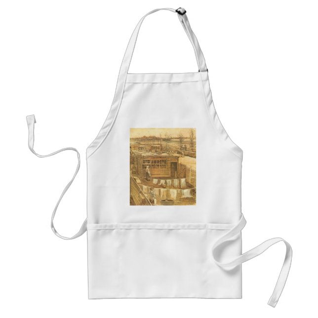 Vincent van Gogh - Carpenter's Yard and Laundry Standard Apron (Front)