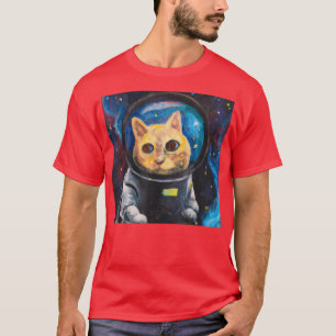 Vincent Van Gogh Cat in Space Starry Night T-Shirt