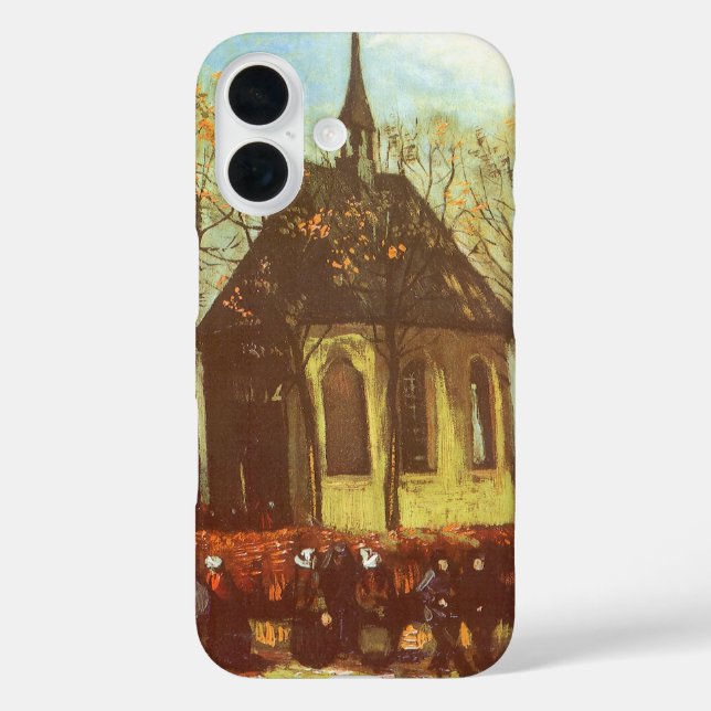 Vincent van Gogh - Chapel at Nuenen, Churchgoers Case-Mate iPhone Case (Back)