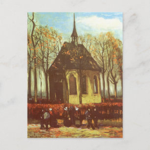 Vincent van Gogh - Chapel at Nuenen, Churchgoers Postcard