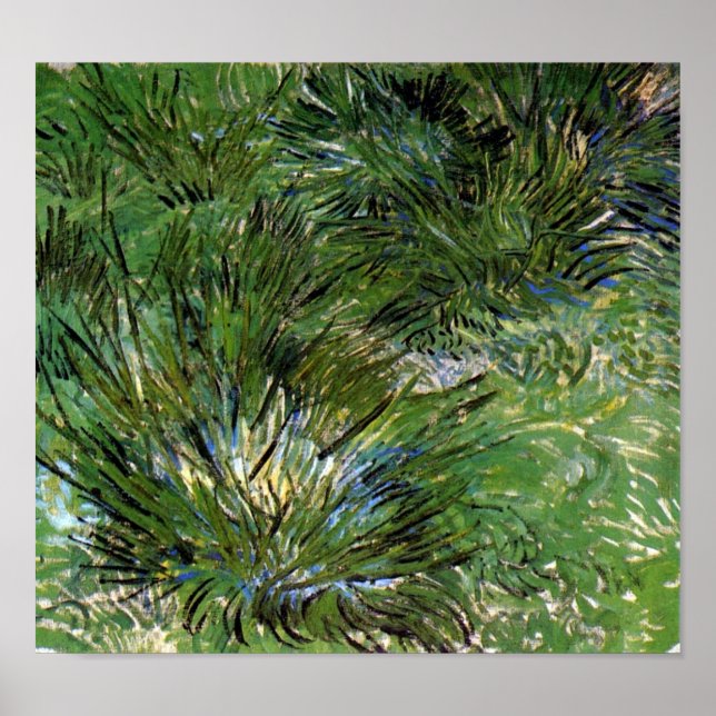 Vincent Van Gogh - Clumps Of Grass Fine Art Poster (Front)
