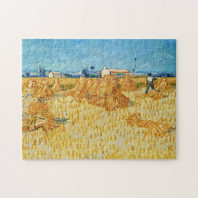 Vincent Van Gogh, Corn Harvest in Provence Jigsaw Puzzle (Horizontal)