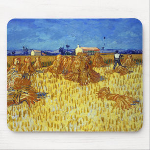 Vincent van Gogh Corn Harvest in Provence Mouse Mat