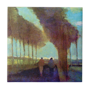 Vincent Van Gogh - Country Lane With Two Figures Tile