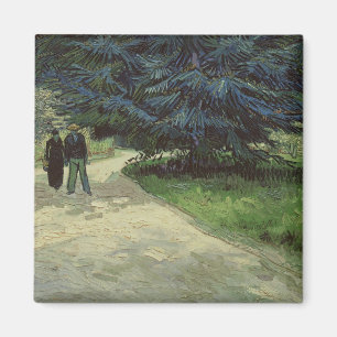 Vincent van Gogh Couple in the Park, Arles, 1888 Magnet