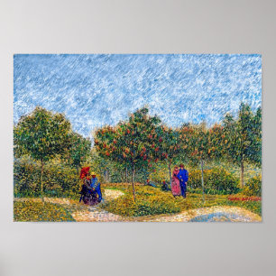 Vincent Van Gogh - Courting Couples In The Park Poster