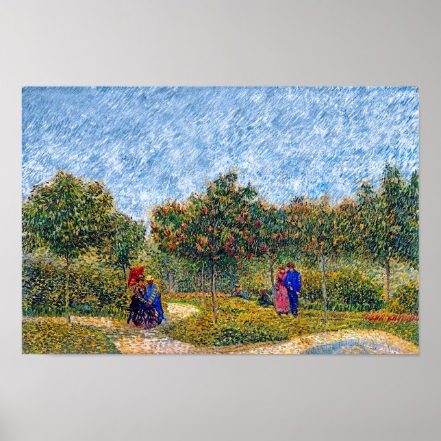 Vincent Van Gogh - Courting Couples In The Park Poster (Front)