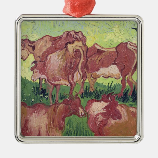 Vincent van Gogh | Cows, 1890 Metal Tree Decoration (Front)
