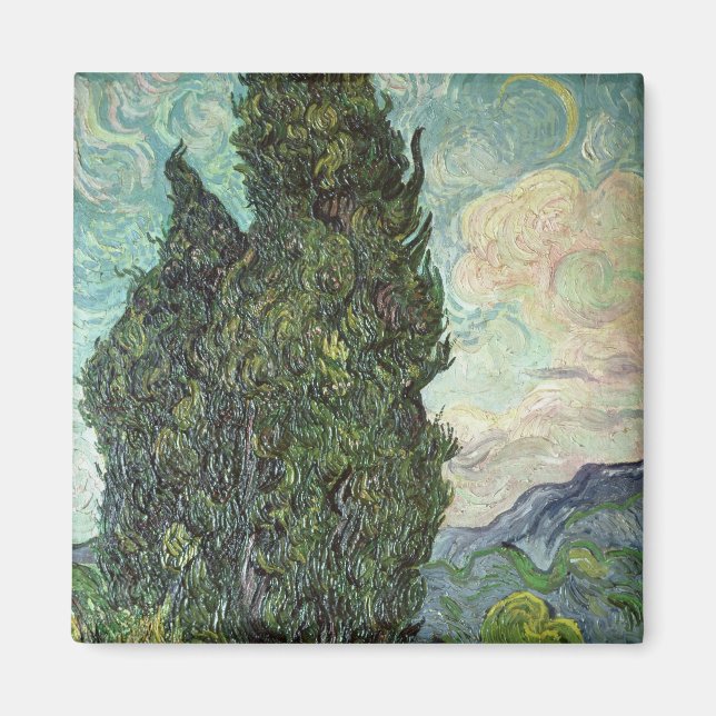 Vincent van Gogh | Cypresses, 1889 Magnet (Front)