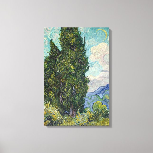 Vincent van Gogh - Cypresses Canvas Print (Front)