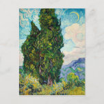 Vincent Van Gogh Cypresses Fine Art Postcard<br><div class="desc">Vincent Van Gogh Cypresses Fine Art</div>