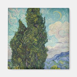 Vincent van Gogh - Cypresses Magnet