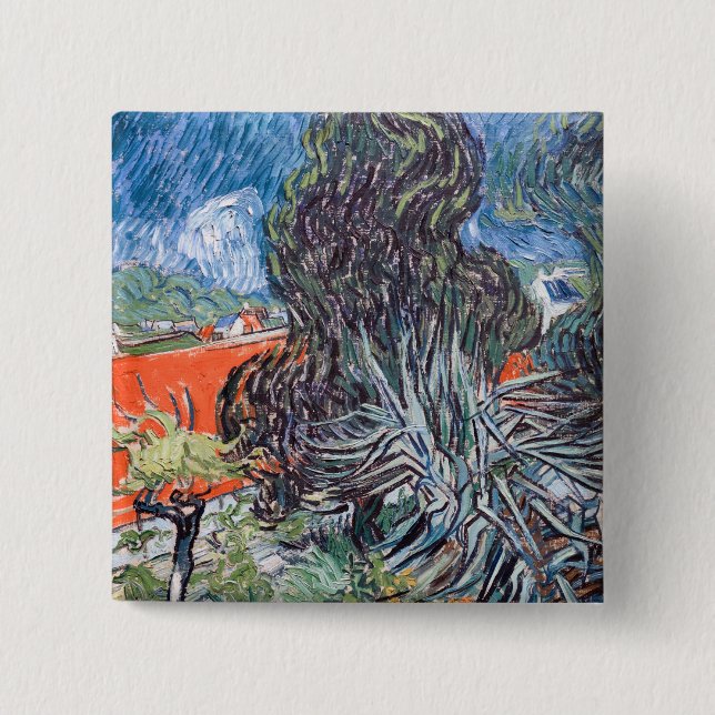 Vincent van Gogh - Doctor Gachet's Garden 15 Cm Square Badge (Front)