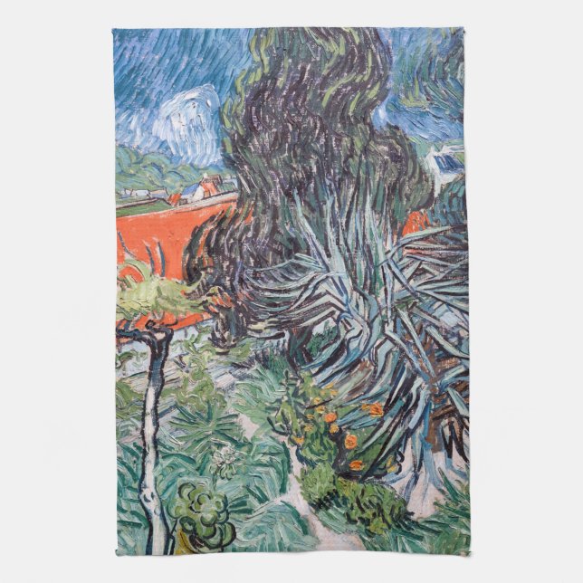 Vincent van Gogh - Doctor Gachet's Garden Tea Towel (Vertical)