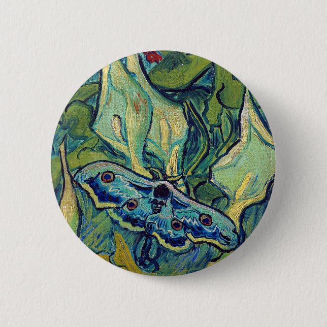 Vincent van Gogh Emperor Moth 6 Cm Round Badge (Front)