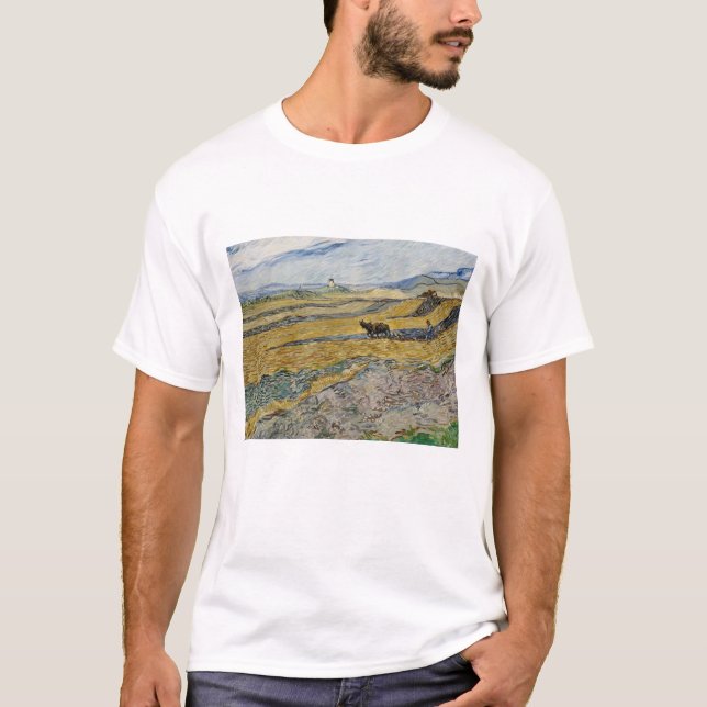 Vincent Van Gogh, Enclosed Field with Ploughman T-Shirt (Front)