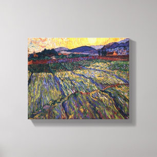 Vincent Van Gogh - Enclosed Field With Rising Sun Canvas Print