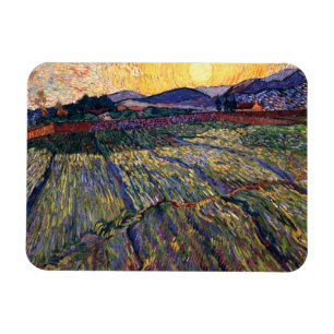 Vincent Van Gogh - Enclosed Field With Rising Sun Magnet