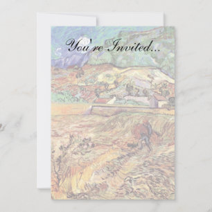 Vincent Van Gogh - Enclosed Wheat Field Fine Art Invitation