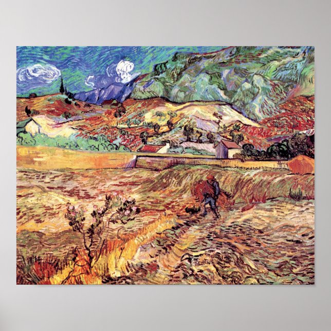 Vincent Van Gogh - Enclosed Wheat Field Fine Art Poster (Front)