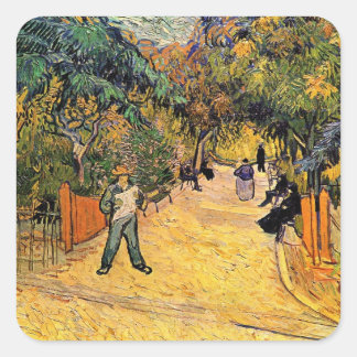 Vincent van Gogh - Entrance to Public Park, Arles Square Sticker