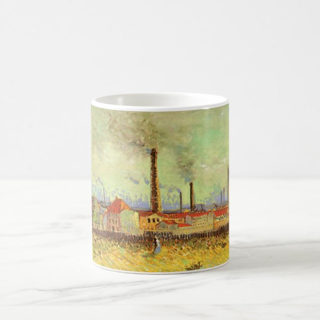 Vincent van Gogh - Factories at Asnieres Coffee Mug (Center)
