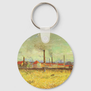 Vincent van Gogh - Factories at Asnieres Key Ring