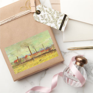 Vincent van Gogh - Factories at Asnieres Rectangular Sticker