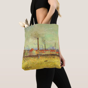 Vincent van Gogh - Factories at Asnieres Tote Bag