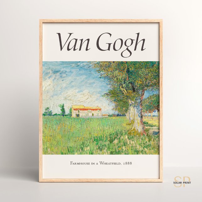 Vincent van Gogh Farmhouse in a Wheatfield Art Poster (Creator Uploaded)