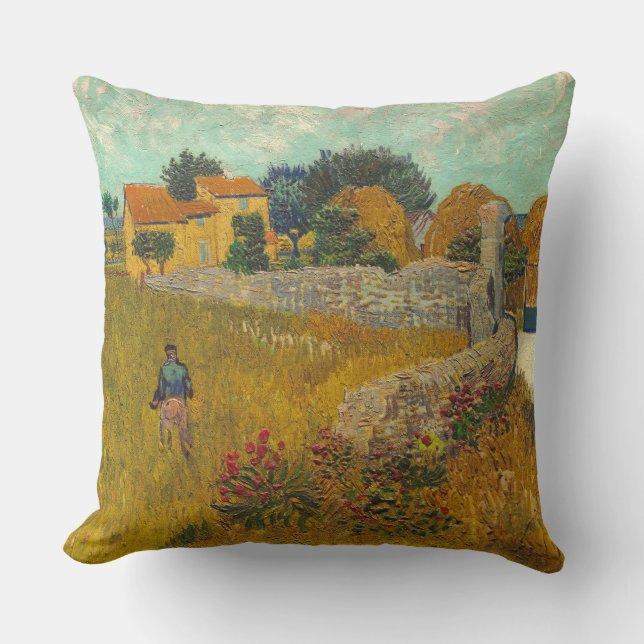 Vincent van Gogh | Farmhouse in Provence, 1888 Cushion (Front)