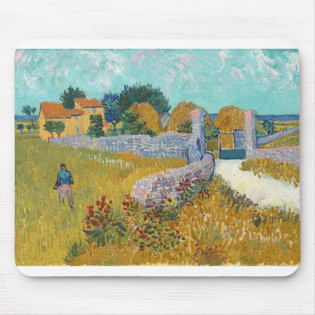 Vincent van Gogh Farmhouse in Provence, 1888 Mouse Mat (Front)