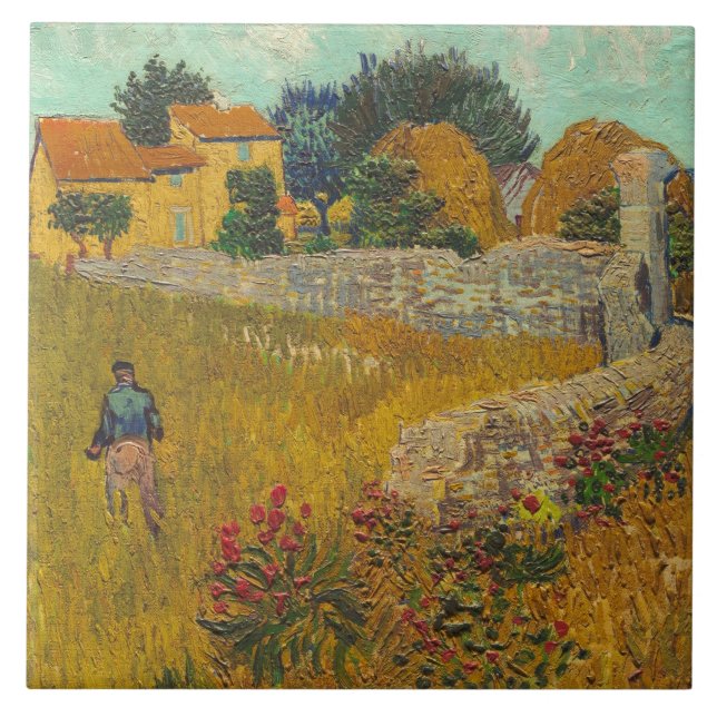 Vincent van Gogh | Farmhouse in Provence, 1888 Tile (Front)
