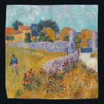 Vincent van Gogh - Farmhouse in Provence  Bandana<br><div class="desc">Farmhouse in Provence / Ferme en Provence - Vincent van Gogh,  1888</div>