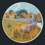Vincent van Gogh - Farmhouse in Provence Ceramic Knob<br><div class="desc">Farmhouse in Provence / Ferme en Provence - Vincent van Gogh,  1888</div>