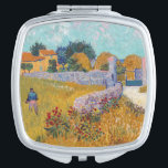 Vincent van Gogh - Farmhouse in Provence Compact Mirror<br><div class="desc">Farmhouse in Provence / Ferme en Provence - Vincent van Gogh,  1888</div>