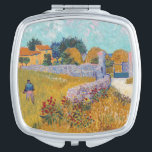Vincent van Gogh - Farmhouse in Provence Compact Mirror<br><div class="desc">Farmhouse in Provence / Ferme en Provence - Vincent van Gogh,  1888</div>