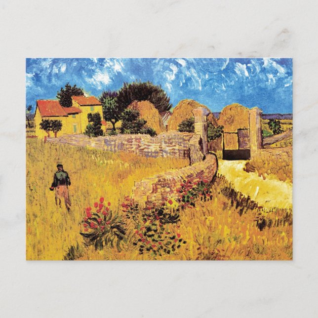 Vincent Van Gogh - Farmhouse In Provence Fine Art Postcard (Front)