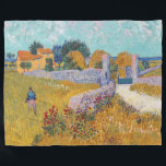 Vincent van Gogh - Farmhouse in Provence Fleece Blanket<br><div class="desc">Farmhouse in Provence / Ferme en Provence - Vincent van Gogh,  1888</div>