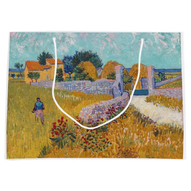 Vincent van Gogh - Farmhouse in Provence Large Gift Bag (Front)