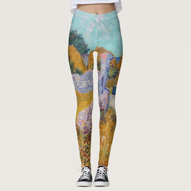Vincent van Gogh - Farmhouse in Provence Leggings (Front)