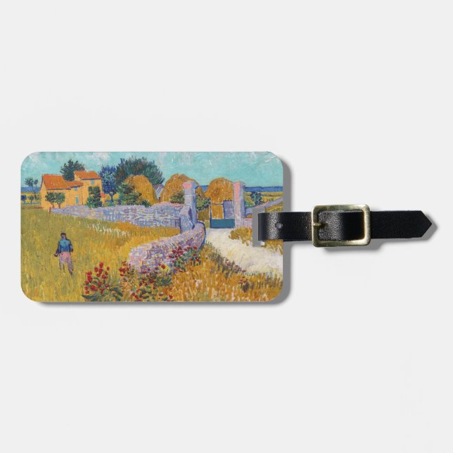 Vincent van Gogh - Farmhouse in Provence Luggage Tag (Front Horizontal)