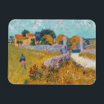 Vincent van Gogh - Farmhouse in Provence Magnet<br><div class="desc">Farmhouse in Provence / Ferme en Provence - Vincent van Gogh,  1888</div>