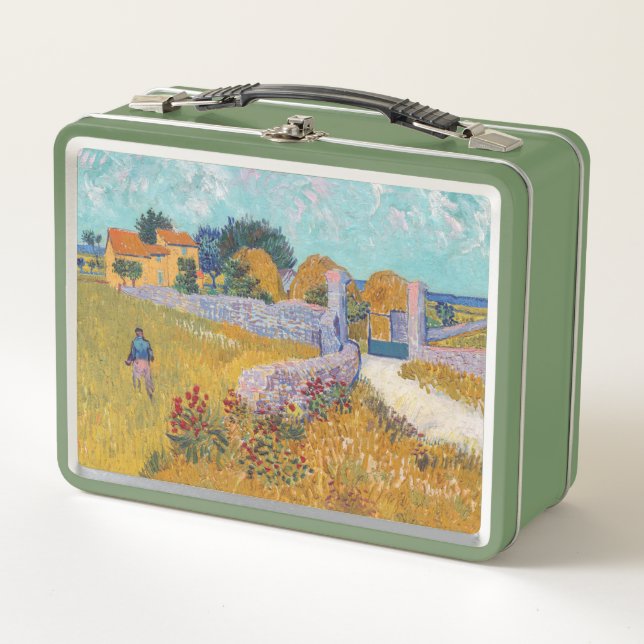 Vincent van Gogh - Farmhouse in Provence Metal Lunch Box (Front)