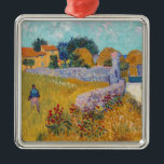 Vincent van Gogh - Farmhouse in Provence Metal Tree Decoration<br><div class="desc">Farmhouse in Provence / Ferme en Provence - Vincent van Gogh,  1888</div>
